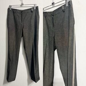 Cop Copine Pants Trouser XS Stripe Straight Sodina Low Rise Ankle Slim Brown